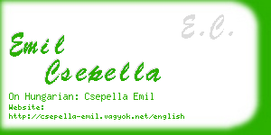 emil csepella business card